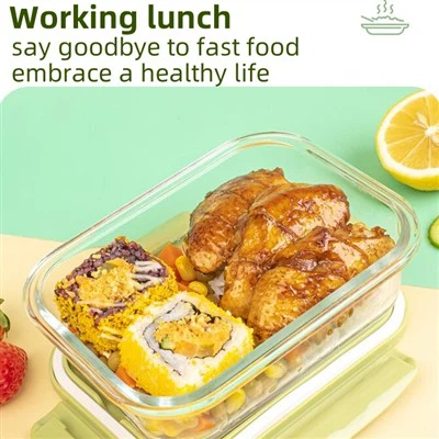 borosilicate glass container set 800ml